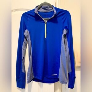 Patagonia Blue and Gray Performance Pullover